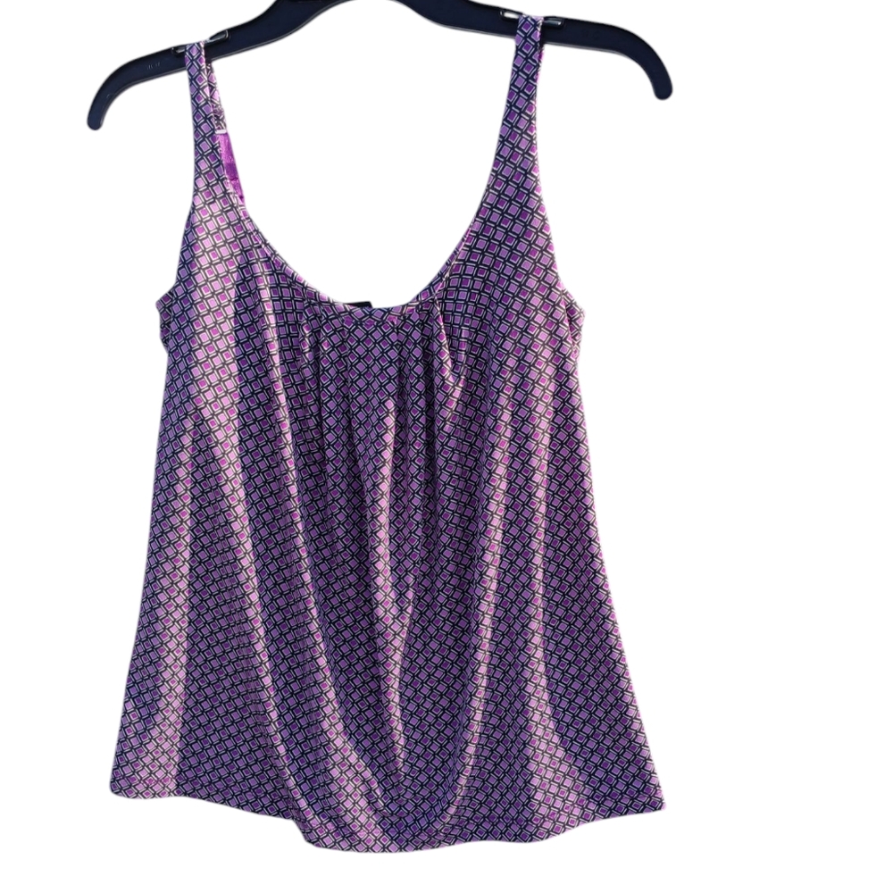 Purple Patterned Women's Top